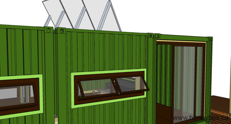 8 container House - 4FOUR4 - HoneyBox INC